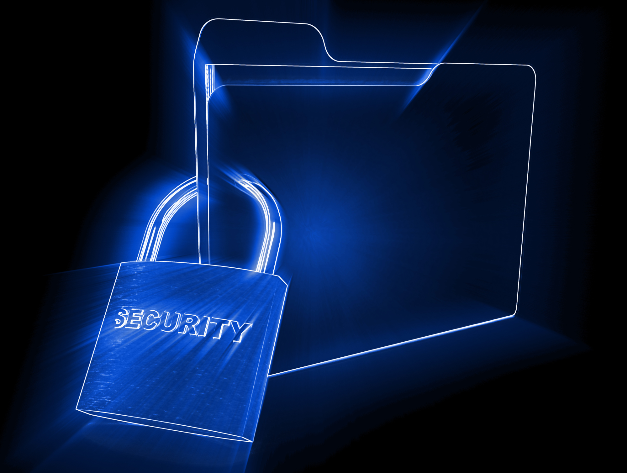 A small business owner locks a secure digital vault while a shield surrounds their computer network, protecting against data loss and breaches