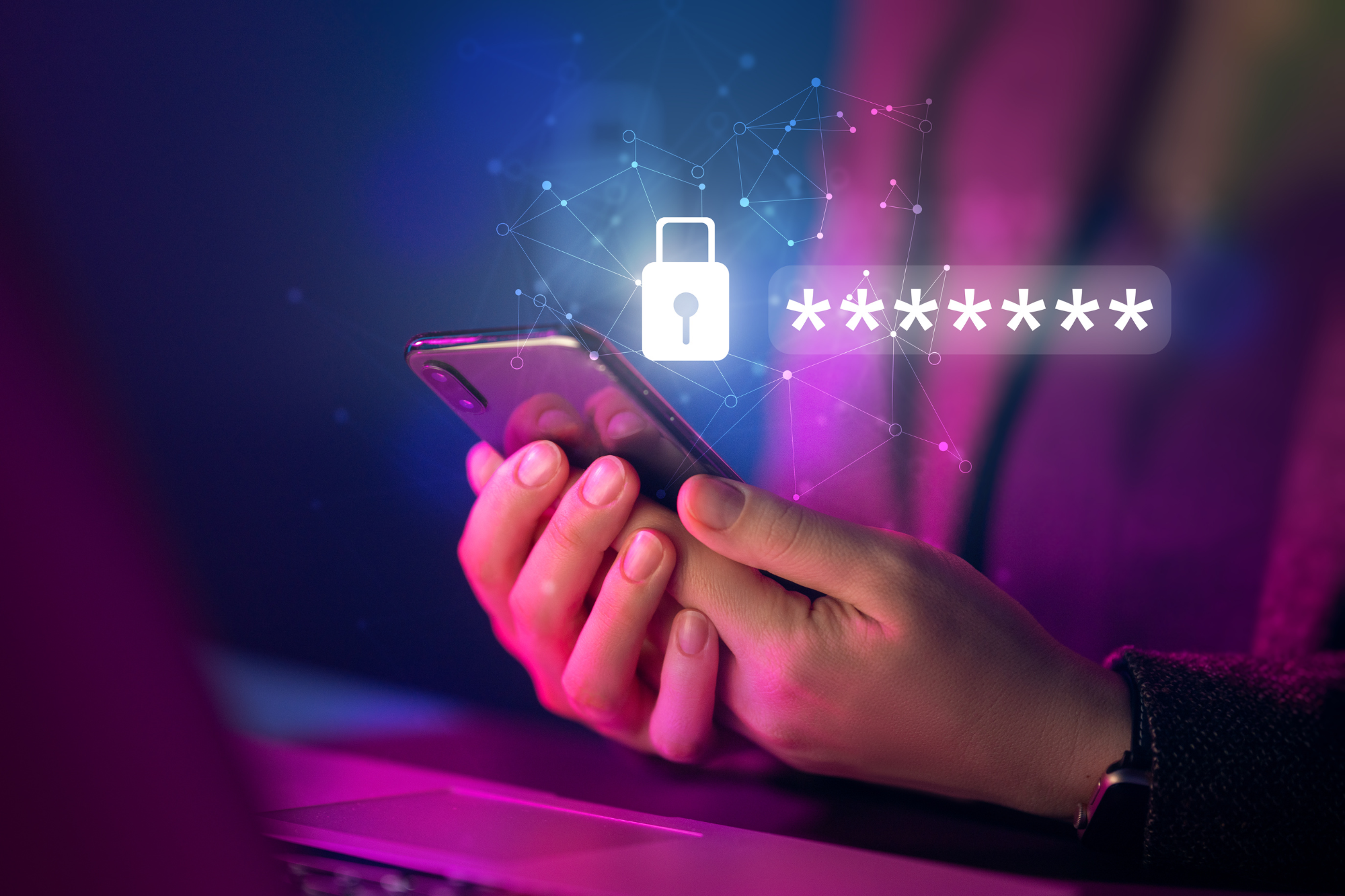 A small business owner using cybersecurity resources to protect their remote business from cyber threats