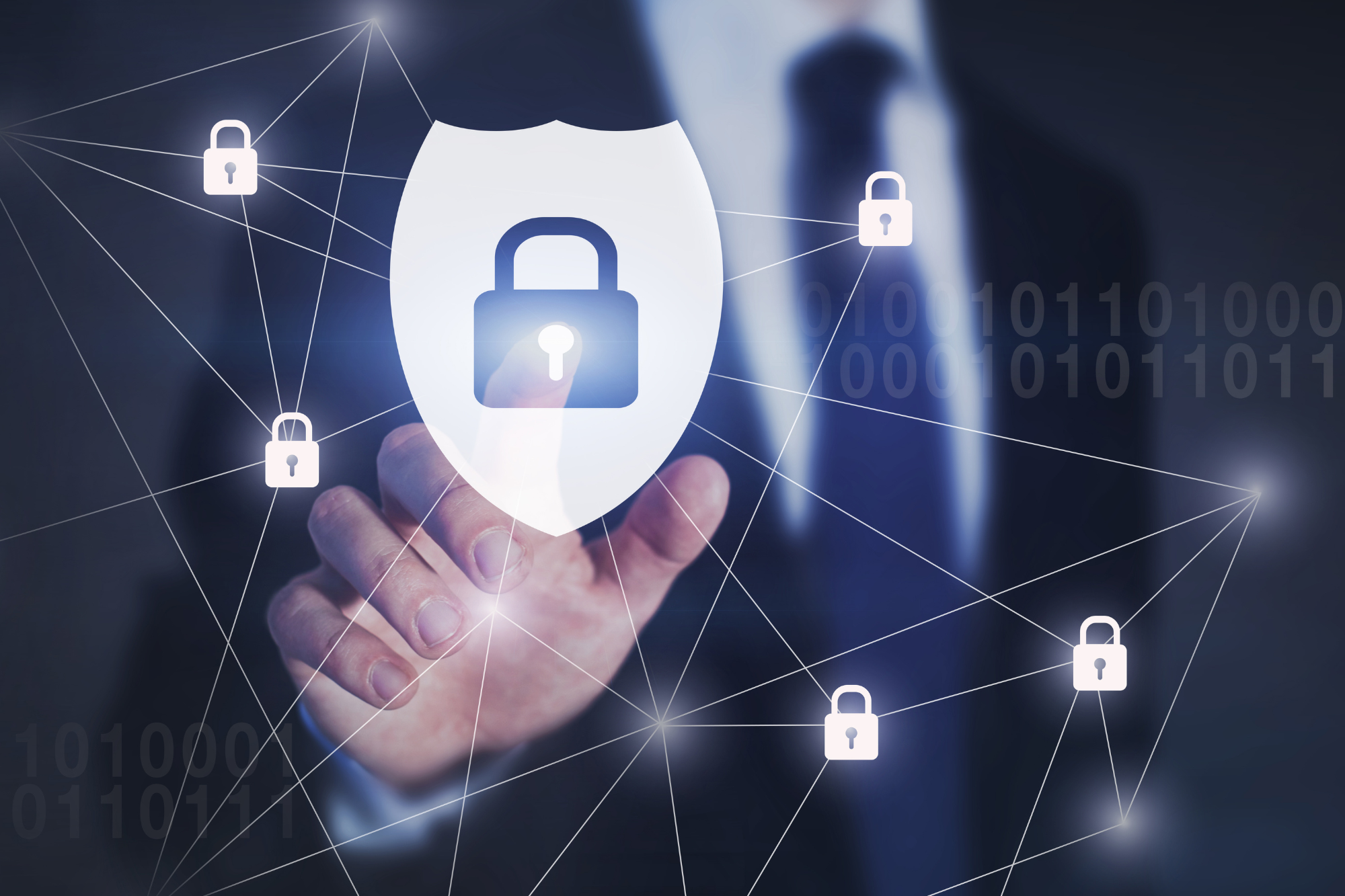 A padlock with an envelope symbol, shielded by a security shield, surrounded by the Microsoft Office 365 logo