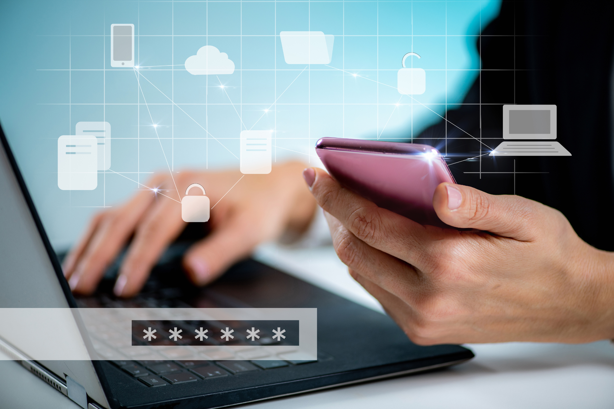 A smartphone displaying a multifactor authentication app with a secure login process and verification codes