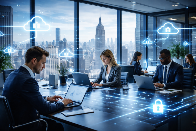 Microsoft 365 plans for law firms in a modern legal office environment